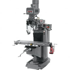 Jet - 9" Table Width x 49" Table Length, Electronic Variable Speed Control, 3 Phase Knee Milling Machine - 3 hp - Strong Tooling