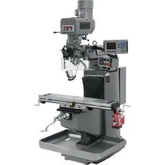 Jet - 9" Table Width x 49" Table Length, Electronic Variable Speed Control, 3 Phase Knee Milling Machine - 3 hp - Strong Tooling