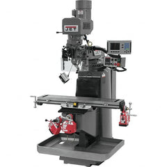 Jet - 9" Table Width x 49" Table Length, Electronic Variable Speed Control, 3 Phase Knee Milling Machine - 3 hp - Strong Tooling