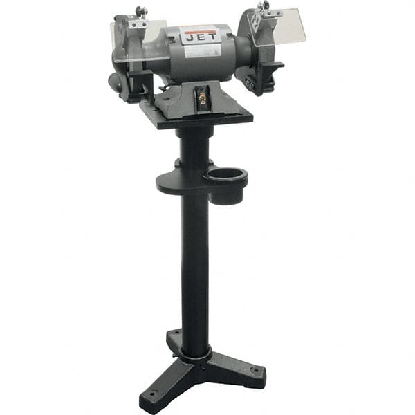 Jet - 8" Wheel Diam x 1" Wheel Width, 1 hp Bench Grinder - 1 Phase, 3,450 Max RPM, 115 Volts - Strong Tooling