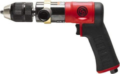 Chicago Pneumatic - 1/2" Keyless Chuck - Pistol Grip Handle, 600 RPM, 0.5 hp, 90 psi - Strong Tooling