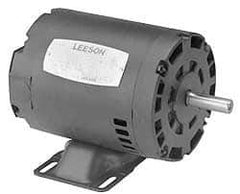 Leeson - 1 Max hp, 3,450 Max RPM, Electric AC DC Motor - 115, 208, 230 V Input, Single Phase, 56 Frame - Strong Tooling