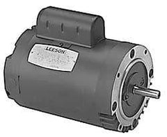 Leeson - 2 Max hp, 1,740 Max RPM, Electric AC DC Motor - 115, 230 V Input, Single Phase, 145TC Frame - Strong Tooling