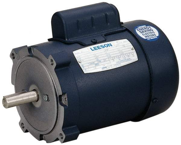 Leeson - 1 Max hp, 1,725 Max RPM, Electric AC DC Motor - 115, 208, 230 V Input, Single Phase, 56C Frame - Strong Tooling