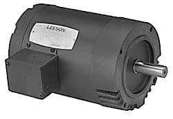 Leeson - 1/3 Max hp, 3,450 Max RPM, Electric AC DC Motor - 208-230/460 V Input, Three Phase, 56C Frame - Strong Tooling