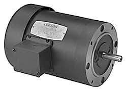 Leeson - 1/4 Max hp, 1,725 Max RPM, Electric AC DC Motor - 208-230/460 V Input, Three Phase, 56C Frame - Strong Tooling