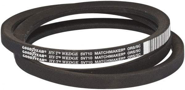 Continental ContiTech - Section 5V, 71" Outside Length, V-Belt - Fiber Reinforced Wingprene Rubber, HY-T Wedge MatchmakerEnvelope, No. 5V710 - Strong Tooling