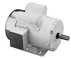 Leeson - 1-1/2 Max hp, 1,725 Max RPM, Electric AC DC Motor - 115, 208, 230 V Input, Single Phase, H56C Frame - Strong Tooling