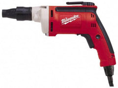 Milwaukee Tool - Pistol Grip Handle, 2,500 RPM, 10 to 140 In/Lb Torque, Electric Screwdriver - 1/4" Bit Holder, 120 Volts, 6.5 Amps - Strong Tooling