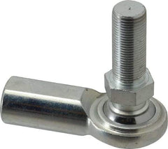 Made in USA - 3/4" ID, 1-3/4" Max OD, 14,290 Lb Max Static Cap, Female Spherical Rod End with Stud - 3/4-16 RH, Steel with Steel Raceway - Strong Tooling