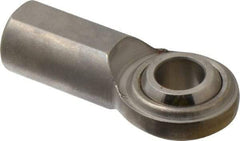 Made in USA - 5/8" ID, 1-1/2" Max OD, 5,870 Lb Max Static Cap, Plain Female Spherical Rod End - 5/8-18 RH, Stainless Steel with Stainless Steel Raceway - Strong Tooling