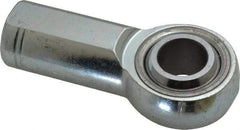 Made in USA - 3/4" ID, 1-3/4" Max OD, 28,090 Lb Max Static Cap, Plain Female Spherical Rod End - 3/4-16 RH, Alloy Steel with Steel Raceway - Strong Tooling