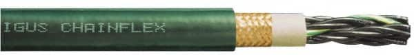 Igus - 17 AWG, 7 Strand, Green Machine Tool Wire - PVC, Flame, Oil and UV Resistant, 1 Ft. Long - Strong Tooling