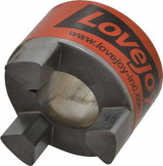 Lovejoy - 1-1/4" Max Bore Diam, 1/4" x 1/8" Keyway Width x Depth, Flexible Coupling Hub - 2.54" OD, 3-1/2" OAL, Sintered Iron, Order 2 Hubs & 1 Spider for Complete Coupling - Strong Tooling