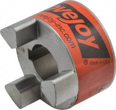 Lovejoy - 28mm Max Bore, 8mm x 3.3mm Keyway Width x Depth, Flexible Coupling Hub - 2.54" OD, 3-1/2" OAL, Sintered Iron, Order 2 Hubs & 1 Spider for Complete Coupling - Strong Tooling