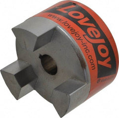 Lovejoy - 3/4" Max Bore Diam, 3/16" x 3/32" Keyway Width x Depth, Flexible Coupling Hub - 3.31" OD, 4-1/4" OAL, Sintered Iron, Order 2 Hubs & 1 Spider for Complete Coupling - Strong Tooling