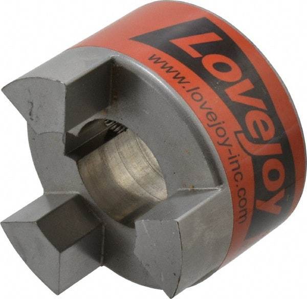 Lovejoy - 1-1/2" Max Bore Diam, 3/8" x 3/16" Keyway Width x Depth, Flexible Coupling Hub - 3.31" OD, 4-1/4" OAL, Sintered Iron, Order 2 Hubs & 1 Spider for Complete Coupling - Strong Tooling