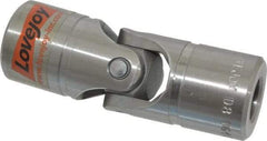 Lovejoy - 1-1/16" Bore Depth, 5,220 In/Lbs. Torque, D-Type Single Universal Joint - 5/8" Inside x 1-1/4" Outside Diam, 3-3/4" OAL - Strong Tooling