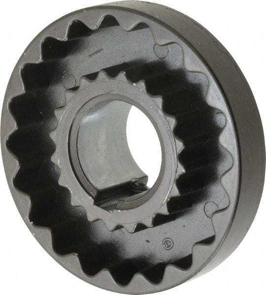 Lovejoy - 1-1/8" Max Bore Diam, 1/4" x 1/8" Keyway Width x Depth, Flexible Coupling Hub - 3-1/4" OD, 2.88" OAL, Cast Iron - Strong Tooling