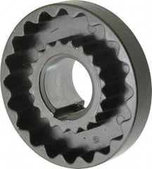 Lovejoy - 1-1/8" Max Bore Diam, 1/4" x 1/8" Keyway Width x Depth, Flexible Coupling Hub - 3-1/4" OD, 2.88" OAL, Cast Iron - Strong Tooling