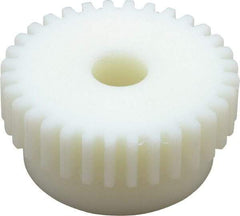 Poly Hi Solidur - 16 Pitch, 2" Pitch Diam, 32 Tooth Spur Gear - 1/2" Face Width, 1/2" Bore Diam, 1-3/4" Hub Diam, Nylon - Strong Tooling