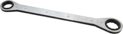 Lang - 1-1/16" x 1-1/4" 12 Point Ratcheting Box Wrench - Double End, 15" OAL, Steel, Nickel Chrome Finish - Strong Tooling