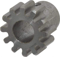 Browning - 24 Pitch, 1/2" Pitch Diam, 12 Tooth Spur Gear - 1/4" Bore Diam, 3/8" Hub Diam, Steel - Strong Tooling