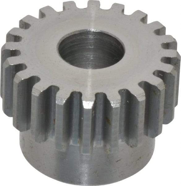 Browning - 16 Pitch, 1-1/4" Pitch Diam, 20 Tooth Spur Gear - 1/2" Bore Diam, 1-1/16" Hub Diam, Steel - Strong Tooling