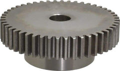 Browning - 12 Pitch, 4" Pitch Diam, 48 Tooth Spur Gear - 3/4" Bore Diam, 2-1/2" Hub Diam, Steel - Strong Tooling