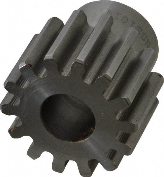 Browning - 10 Pitch, 1.4" Pitch Diam, 14 Tooth Spur Gear - 5/8" Bore Diam, 1-7/64" Hub Diam, Steel - Strong Tooling