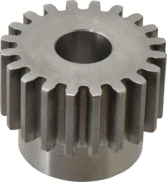 Browning - 10 Pitch, 2" Pitch Diam, 20 Tooth Spur Gear - 3/4" Bore Diam, 1-45/64" Hub Diam, Steel - Strong Tooling