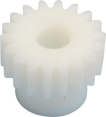 Poly Hi Solidur - 20 Pitch, 0.9" Pitch Diam, 1" OD, 18 Tooth Spur Gear - 3/8" Face Width, 5/16" Bore Diam, 43/64" Hub Diam, 20° Pressure Angle, Acetal - Strong Tooling