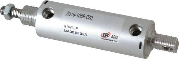 ARO/Ingersoll-Rand - 2" Stroke x 1-1/8" Bore Double Acting Air Cylinder - 1/8 Port, 3/8-16 Rod Thread - Strong Tooling