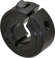 Climax Metal Products - 3/8" Bore, Steel, One Piece Clamp Collar - 7/8" Outside Diam, 3/8" Wide - Strong Tooling