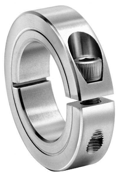 Climax Metal Products - 2-11/16" Bore, Steel, One Piece One Piece Split Shaft Collar - 4" Outside Diam, 7/8" Wide - Strong Tooling