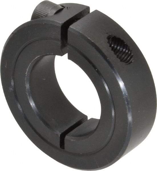 Climax Metal Products - 15/16" Bore, Steel, One Piece One Piece Split Shaft Collar - 1-3/4" Outside Diam, 1/2" Wide - Strong Tooling