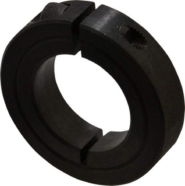 Climax Metal Products - 1-3/16" Bore, Steel, One Piece Clamp Collar - 2-1/16" Outside Diam, 1/2" Wide - Strong Tooling