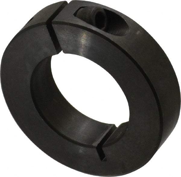 Climax Metal Products - 1-5/16" Bore, Steel, One Piece One Piece Split Shaft Collar - 2-1/4" Outside Diam, 9/16" Wide - Strong Tooling