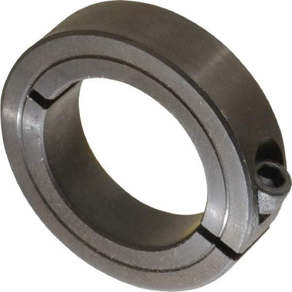 Climax Metal Products - 1-7/16" Bore, Steel, One Piece Clamp Collar - 2-1/4" Outside Diam, 9/16" Wide - Strong Tooling