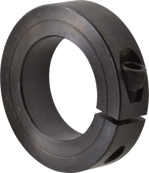 Climax Metal Products - 1-11/16" Bore, Steel, One Piece One Piece Split Shaft Collar - 2-3/4" Outside Diam, 11/16" Wide - Strong Tooling