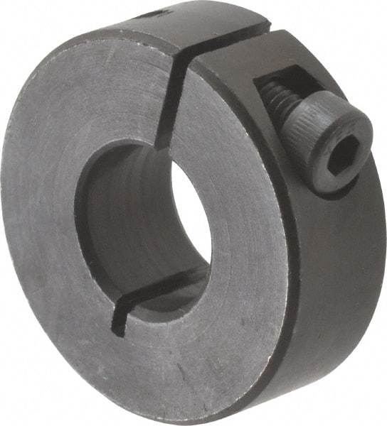 Climax Metal Products - 13mm Bore, Steel, One Piece Clamp Collar - 1-1/4" Outside Diam - Strong Tooling