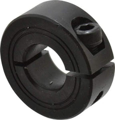 Climax Metal Products - 15mm Bore, Steel, One Piece Clamp Collar - 1-3/8" Outside Diam - Strong Tooling