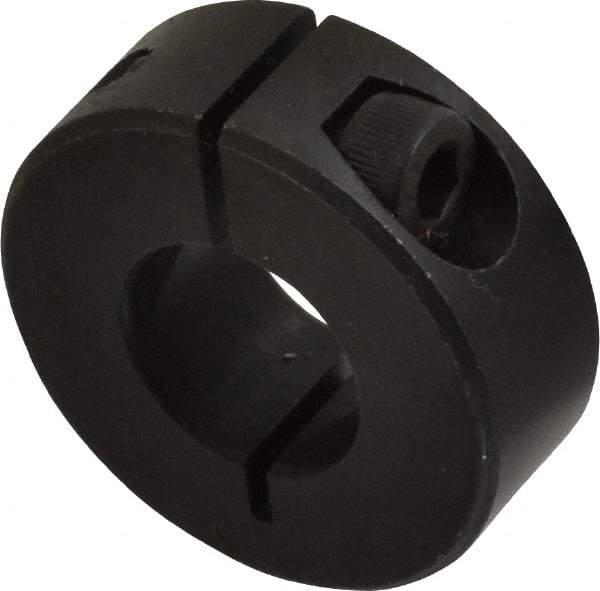 Climax Metal Products - 16mm Bore, Steel, One Piece Clamp Collar - 1-3/8" Outside Diam - Strong Tooling