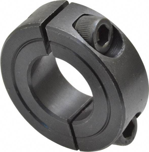 Climax Metal Products - 3/4" Bore, Steel, Two Piece Shaft Collar - 1-1/2" Outside Diam, 1/2" Wide - Strong Tooling