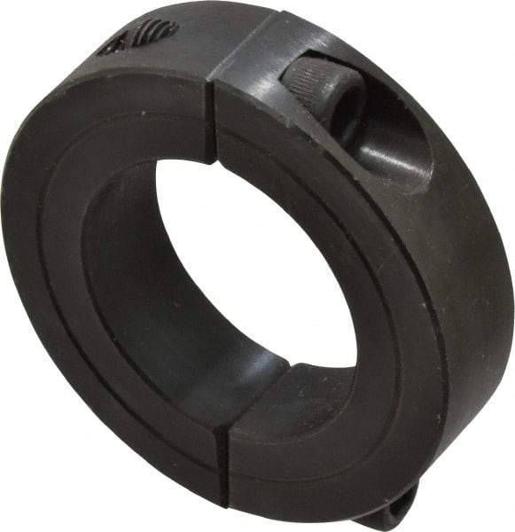 Climax Metal Products - 1-3/8" Bore, Steel, Two Piece Shaft Collar - 2-1/4" Outside Diam, 9/16" Wide - Strong Tooling