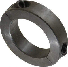 Climax Metal Products - 1-9/16" Bore, Steel, Two Piece Two Piece Split Shaft Collar - 2-3/8" Outside Diam, 9/16" Wide - Strong Tooling