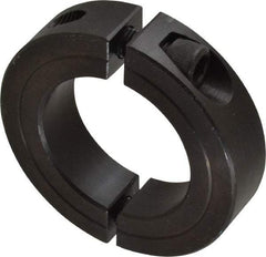 Climax Metal Products - 1-11/16" Bore, Steel, Two Piece Two Piece Split Shaft Collar - 2-3/4" Outside Diam, 11/16" Wide - Strong Tooling