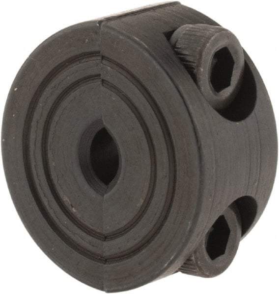 Climax Metal Products - 4mm Bore, Steel, Two Piece Shaft Collar - 11/16" Outside Diam - Strong Tooling