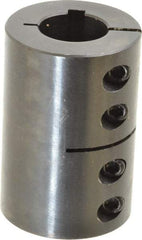 Climax Metal Products - 1" Inside x 2" Outside Diam, Rigid Coupling with Keyway - 3" Long x 1/4" Keyway Width - Strong Tooling