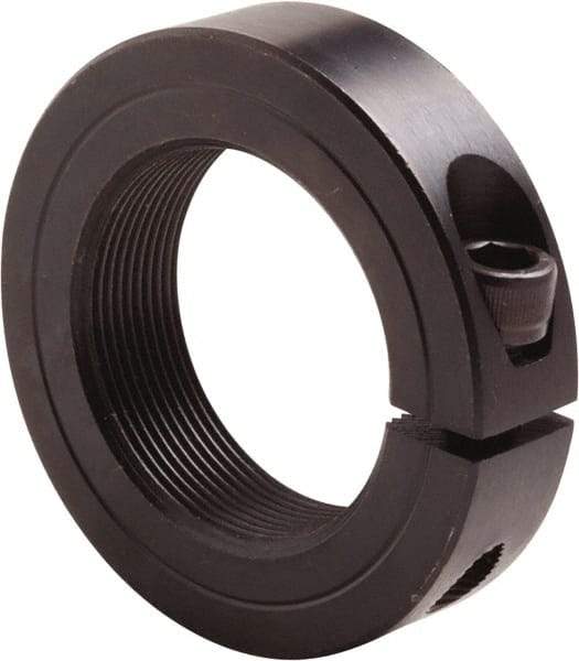 Climax Metal Products - 1-3/4-16 Thread, Steel, One Piece Threaded Shaft Collar - 2-3/4" Outside Diam, 11/16" Wide - Strong Tooling